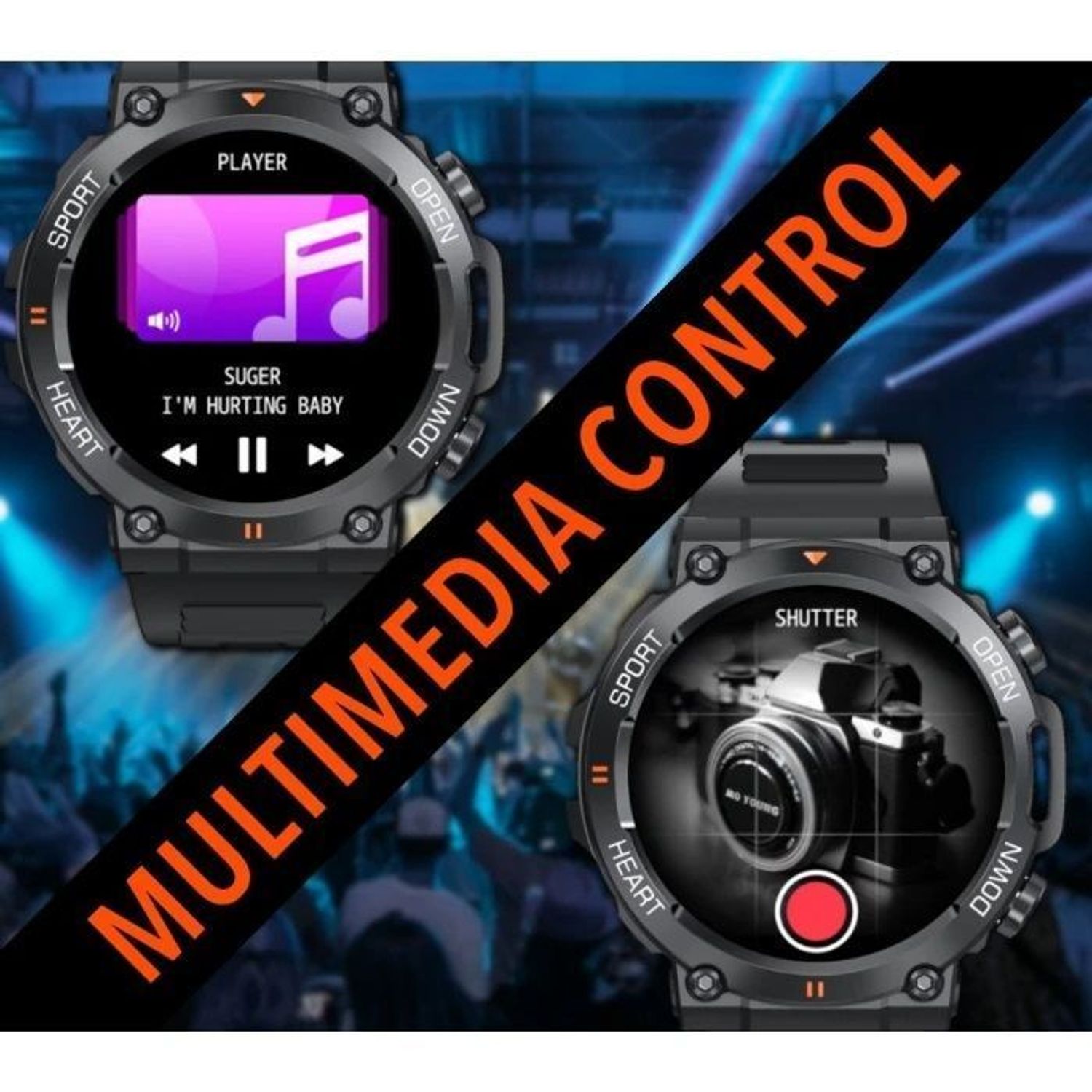 Zegarek męski Smartwatch Rubicon na pasku RNCE95 z rozmowami. Zegarek męski Smartwatch. Zegarek Rubicon z rozmowami dla mężczyzny na prezent. Smartwatch z rozmowami na czarnym pasku (2).jpg